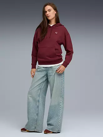 PUMA | Damen Hoodie Elevated Comfort | dunkelrot