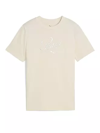 PUMA | Damen T-Shirt  ESS SCRIPT | creme