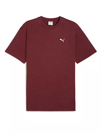 PUMA | Herren T-Shirt ESS ELEVATED Relaxed Wash | dunkelrot