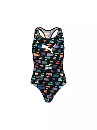 PUMA | Mädchen Badeanzug Logo Print Racerback | schwarz