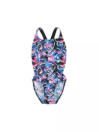 SPEEDO | Mädchen Badeanzug Allover Leaderback | dunkelblau