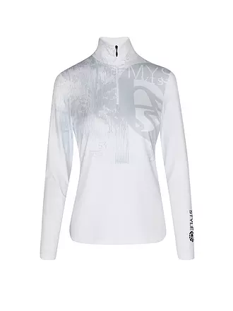 SPORTALM | Damen Unterzieh Zipshirt mit Wordingdruck | weiss