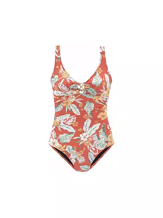 SUNSEEKER | Damen Badeanzug Rust Print | schwarz