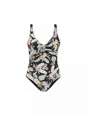 SUNSEEKER | Damen Badeanzug Rust Print | schwarz