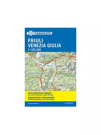 TABACCO | Wanderkarte Friuli Venezia Giulia 1:100.000 | keine Farbe