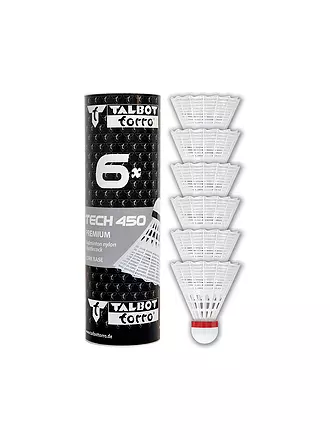 TALBOT TORRO | Badmintonball Tech 450 Premium 6er Dose | 