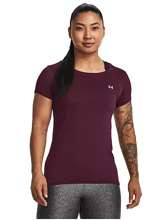 UNDER ARMOUR | Damen Fitnesshirt HeatGear® Armour | dunkelrot