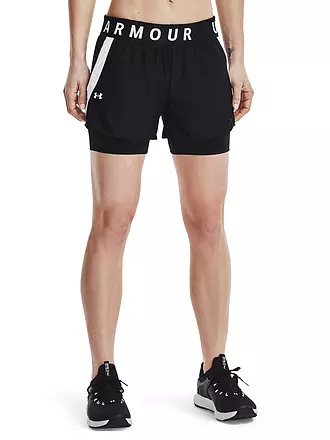 UNDER ARMOUR | Damen Fitnessshort UA Play Up 2in1 | schwarz