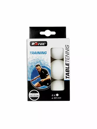 V3TEC | Tischtennisball Training 6 Stk. WEISS | orange