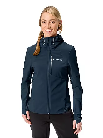 VAUDE | Damen Touren Softshelljacke Larice Hoodie | dunkelblau