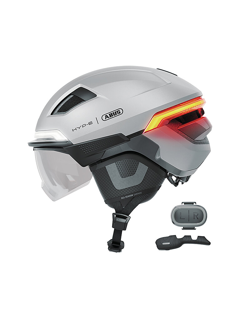 Abus ABUS Fahrradhelm Hyp-E-BL.ACE silber | 51-54CM, silber