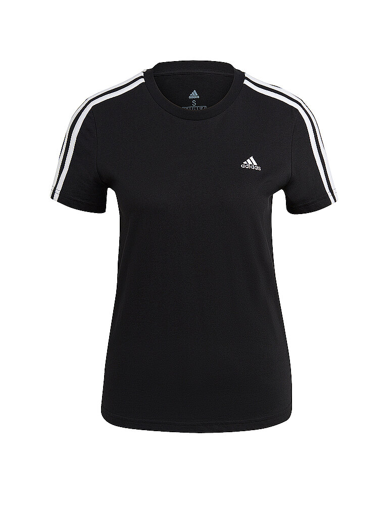 ADIDAS Damen T-Shirt 3-Streifen schwarz | L