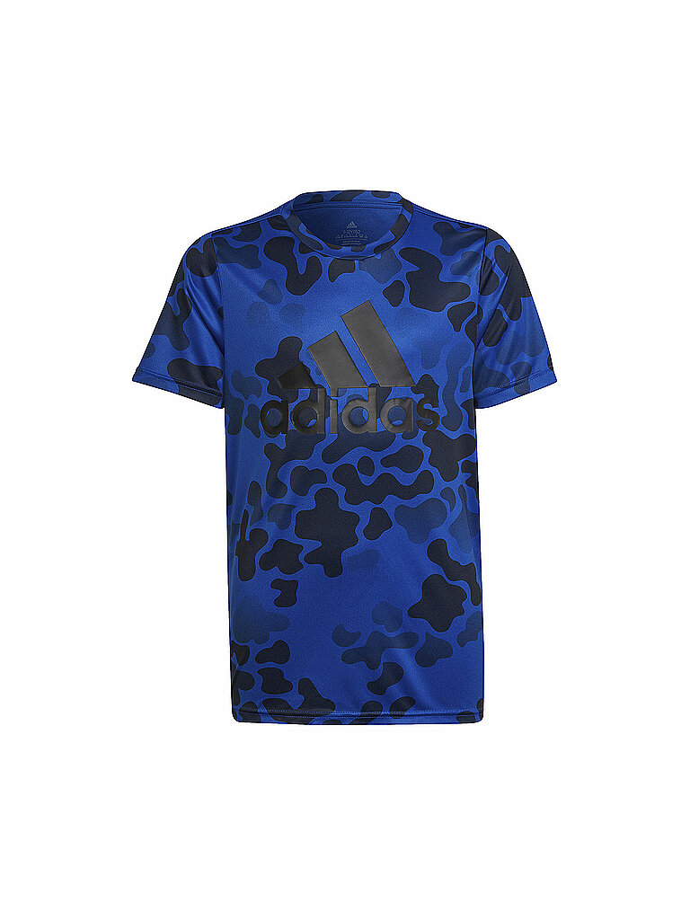 ADIDAS Jungen Fitnessshirt Designed to Move Camo blau | 152