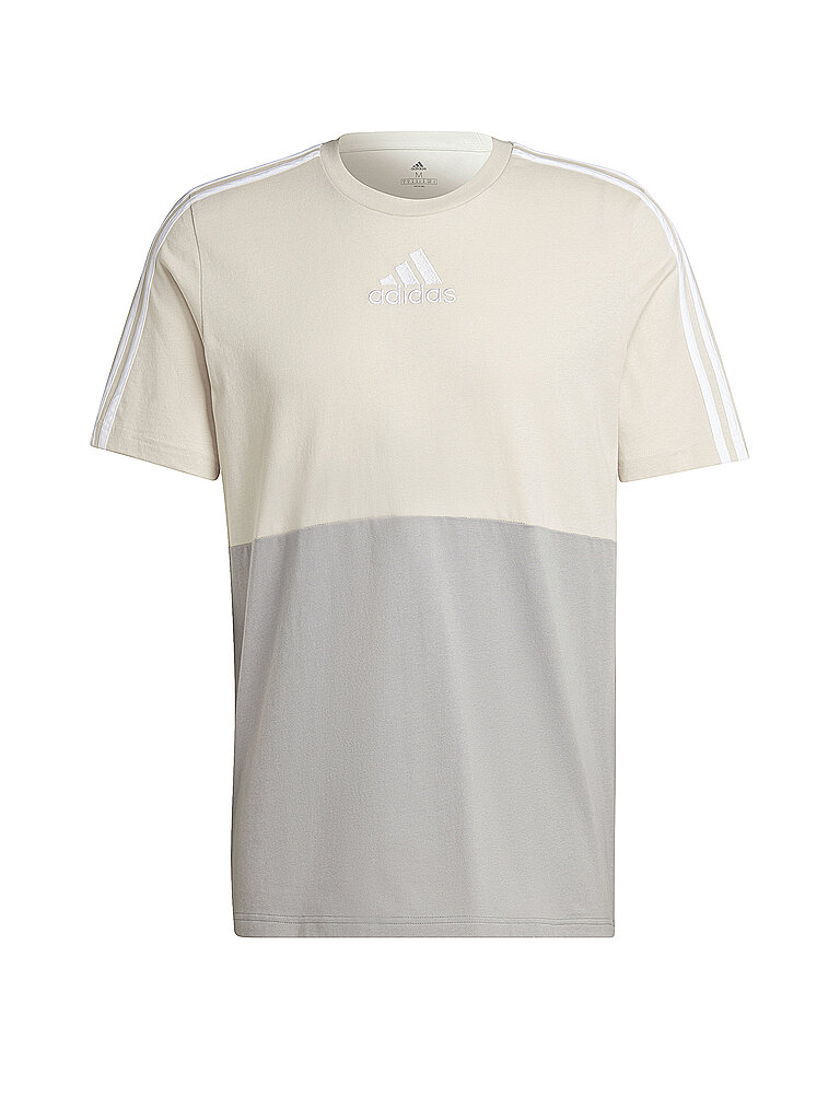 ADIDAS Herren T-Shirt Essentials Colorblock beige | L