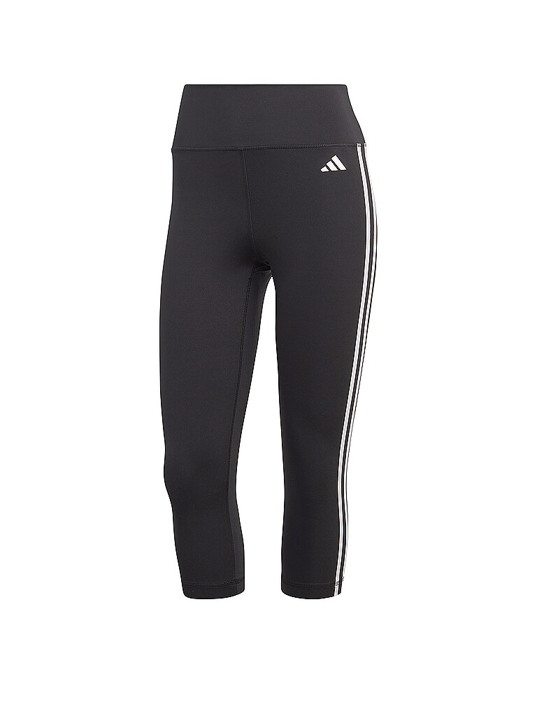 Adidas ADIDAS Damen Fitnesstight Train Essentials 3-Streifen High-Waisted 3/4 schwarz | XS, schwarz