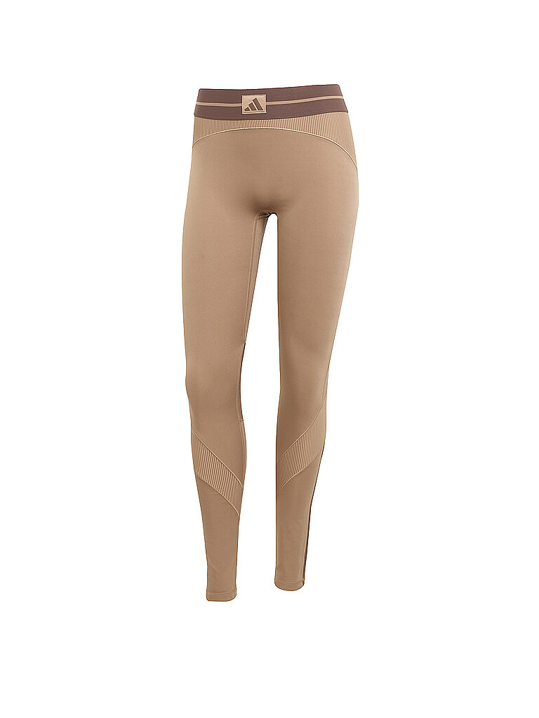 ADIDAS Damen Fitnesstight Hyperglam Rib camel | S