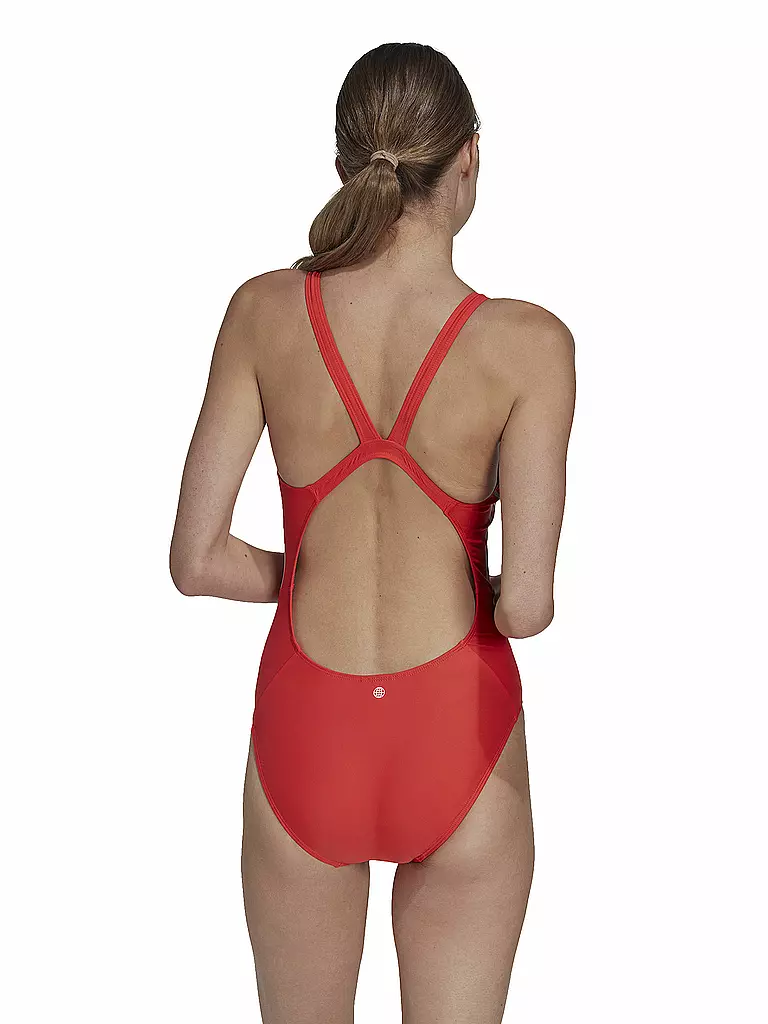 ADIDAS | Damen Badeanzug Mid 3-Streifen | rot