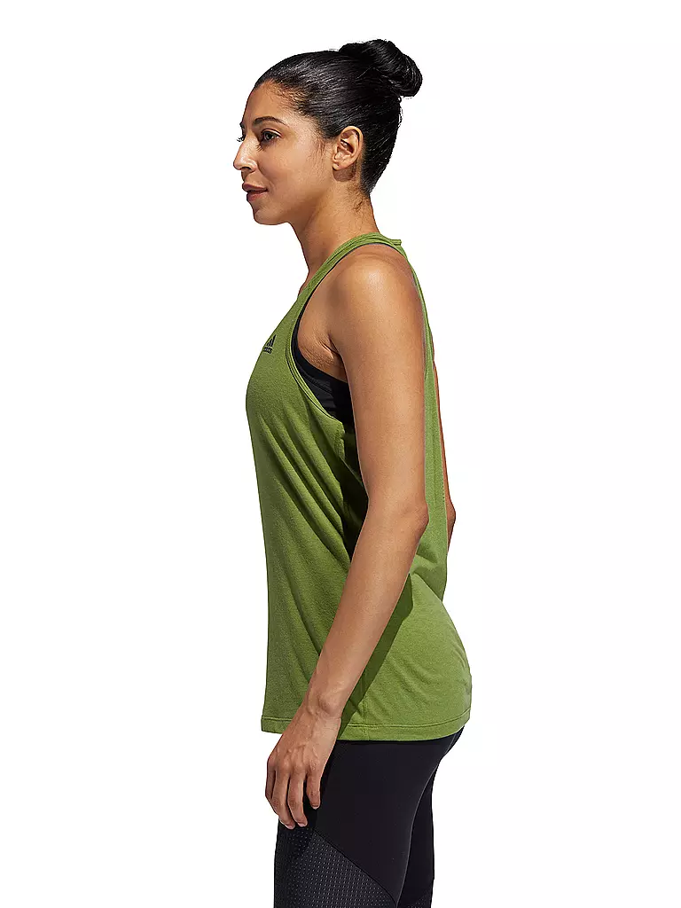 ADIDAS | Damen Fitness-Tanktop Prime 3-Streifen | grün