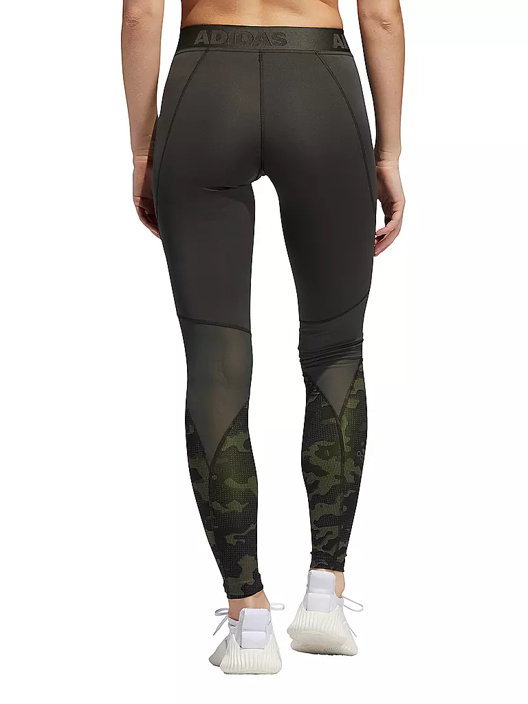 ADIDAS | Damen Fitness-Tight Alphaskin Camouflage | olive