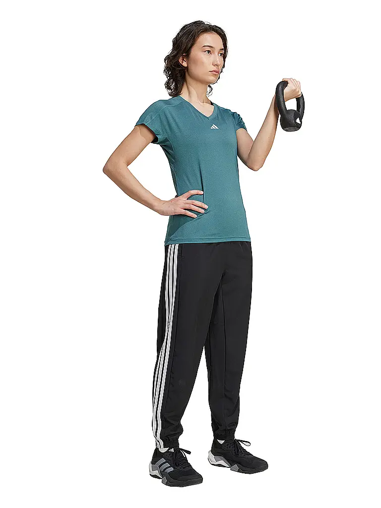 ADIDAS | Damen Fitnessshirt 	AEROREADY Train Essentials  | petrol