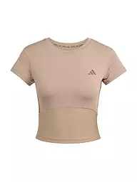 ADIDAS | Damen Fitnessshirt Hyperglam Ripp-Baby | braun