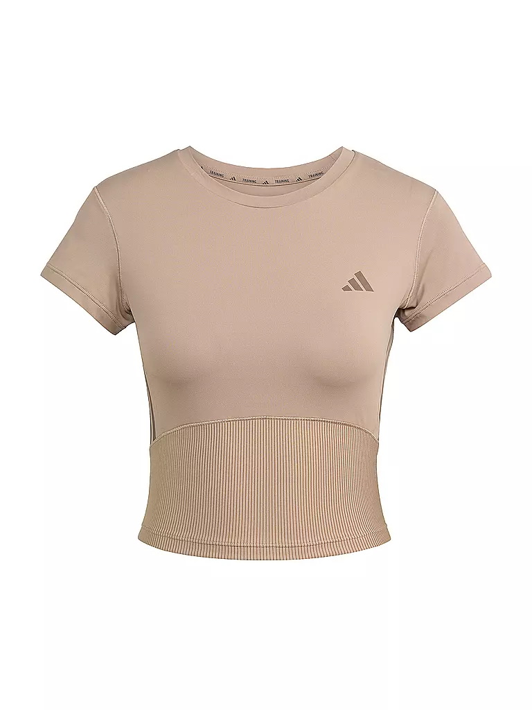 ADIDAS | Damen Fitnessshirt Hyperglam Ripp-Baby | braun