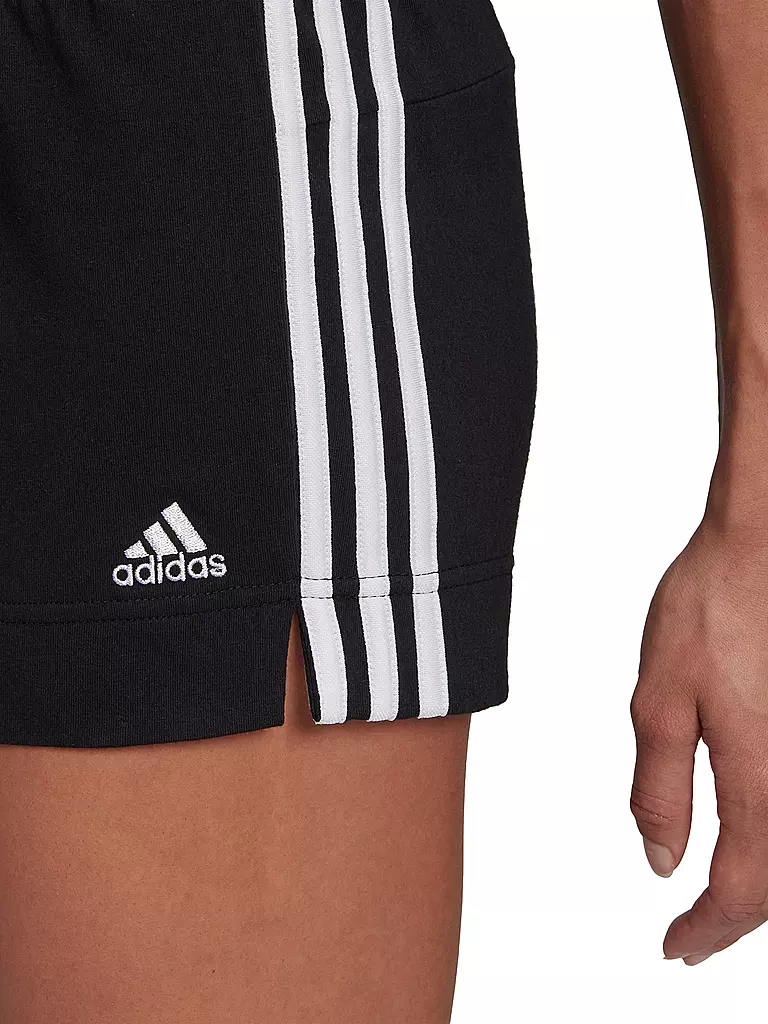 ADIDAS | Damen Fitnessshort Essentials Slim 3-Streifen | schwarz