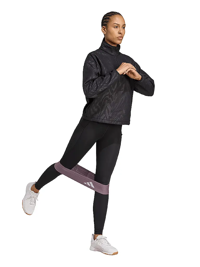 ADIDAS | Damen Fitnesssweater Polarfleece | schwarz