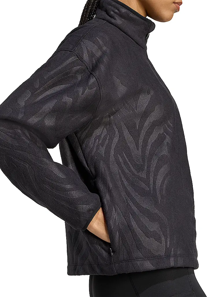 ADIDAS | Damen Fitnesssweater Polarfleece | schwarz