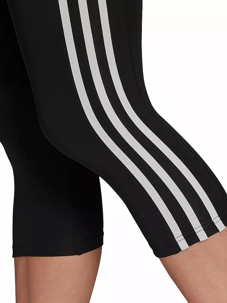 ADIDAS | Damen Fitnesstight Designed To Move High-Rise 3-Streifen 3/4 | schwarz