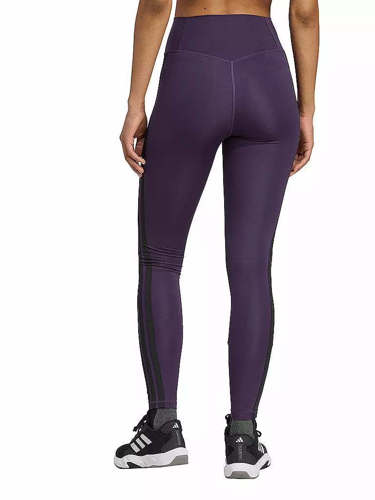 ADIDAS | Damen Fitnesstight Optime Essentials 3-Streifen 7/8 | lila