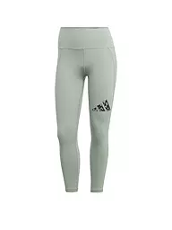 ADIDAS | Damen Fitnesstight Optime Stash Pocket Training Floral Logo 7/8 | Olive