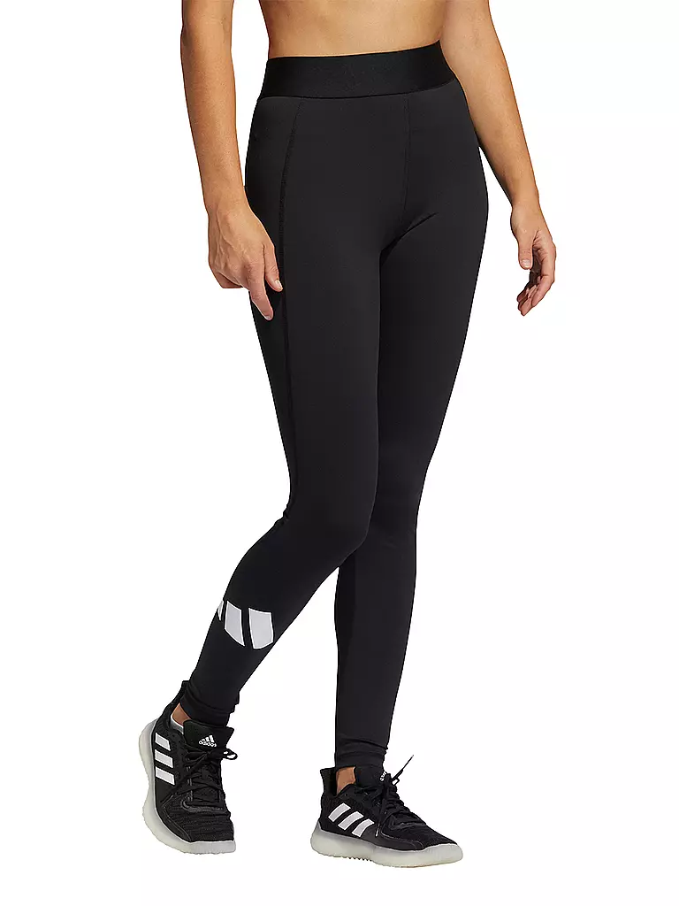 ADIDAS | Damen Fitnesstight Techfit Mid Rise Badge of Sport | schwarz
