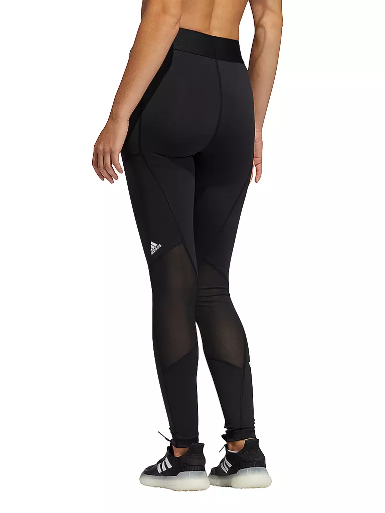ADIDAS | Damen Fitnesstight Techfit Mid Rise Badge of Sport | schwarz
