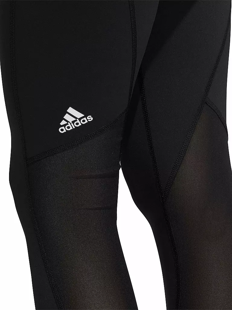 ADIDAS | Damen Fitnesstight Techfit Mid Rise Badge of Sport | schwarz