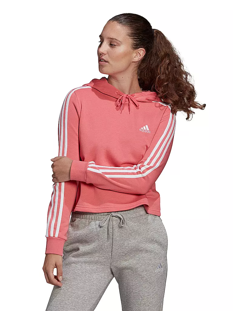 ADIDAS | Damen Hoodie Essentials 3-Streifen | rosa