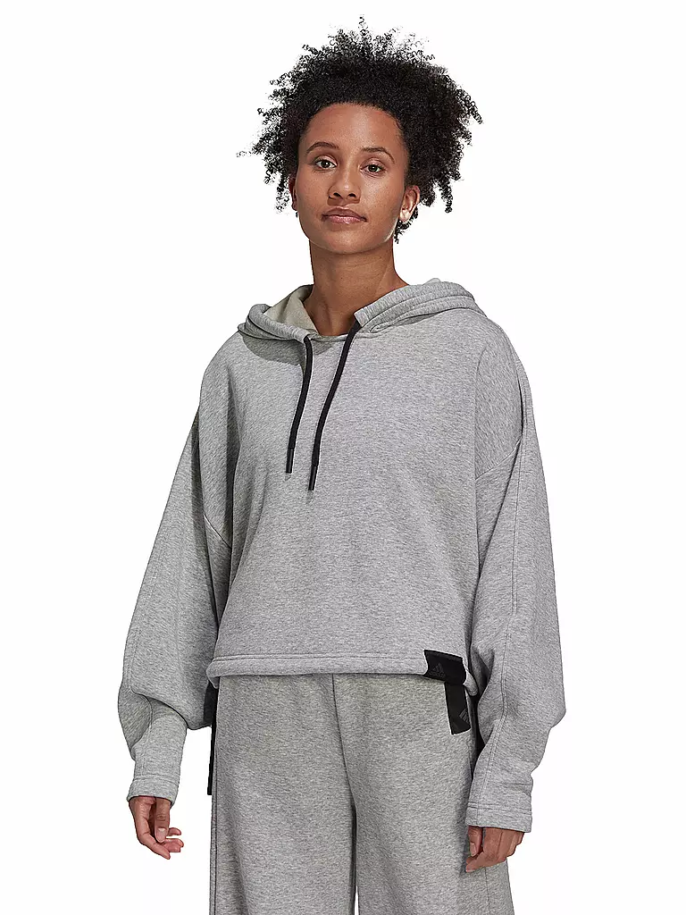 ADIDAS | Damen Hoodie Sportswear Studio Lounge Fleece | grau