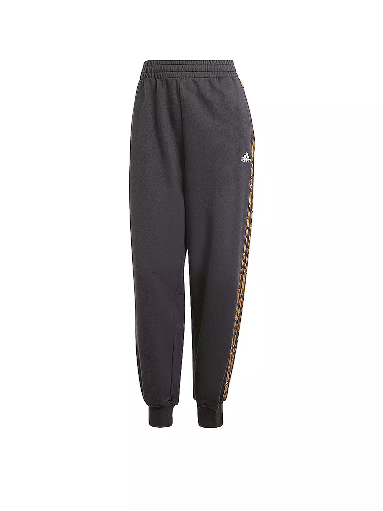 ADIDAS | Damen Jogginghose Essentials 3-Streifen Animal-Print 7/8 | schwarz