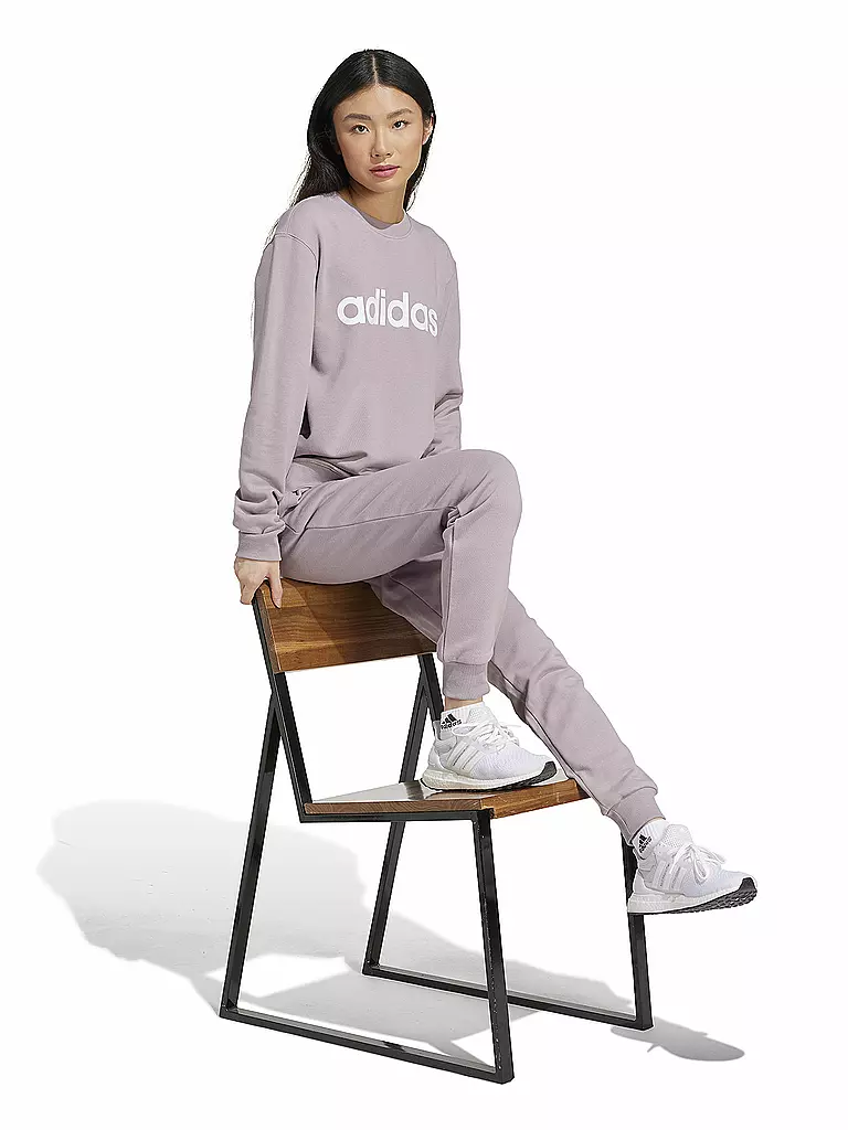 ADIDAS | Damen Jogginghose Essentials Linear French Terry Cuffed | beere