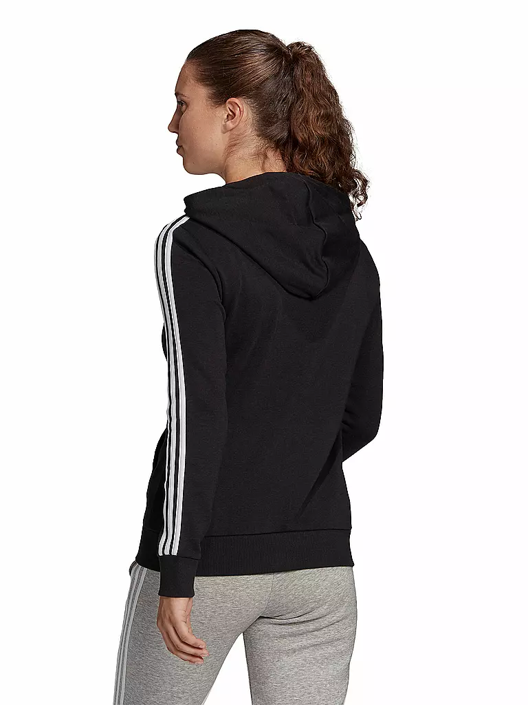 ADIDAS | Damen Kapuzenjacke Essentials 3 Streifen | schwarz