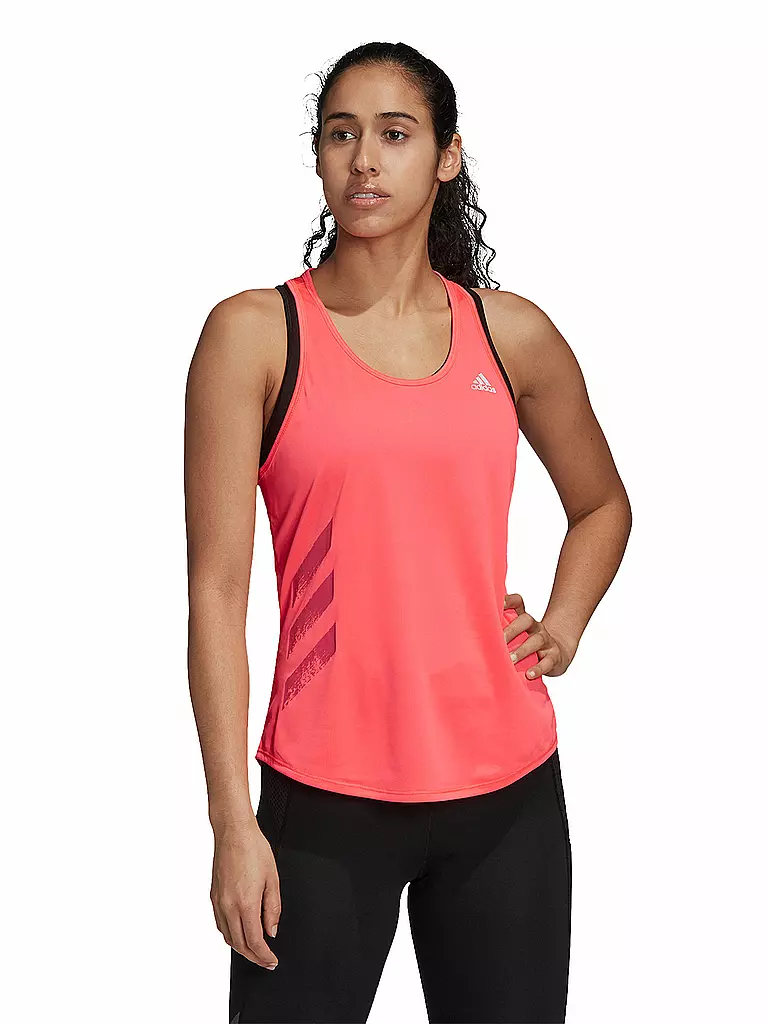 ADIDAS | Damen Lauftank Own The Run 3-Streifen | pink