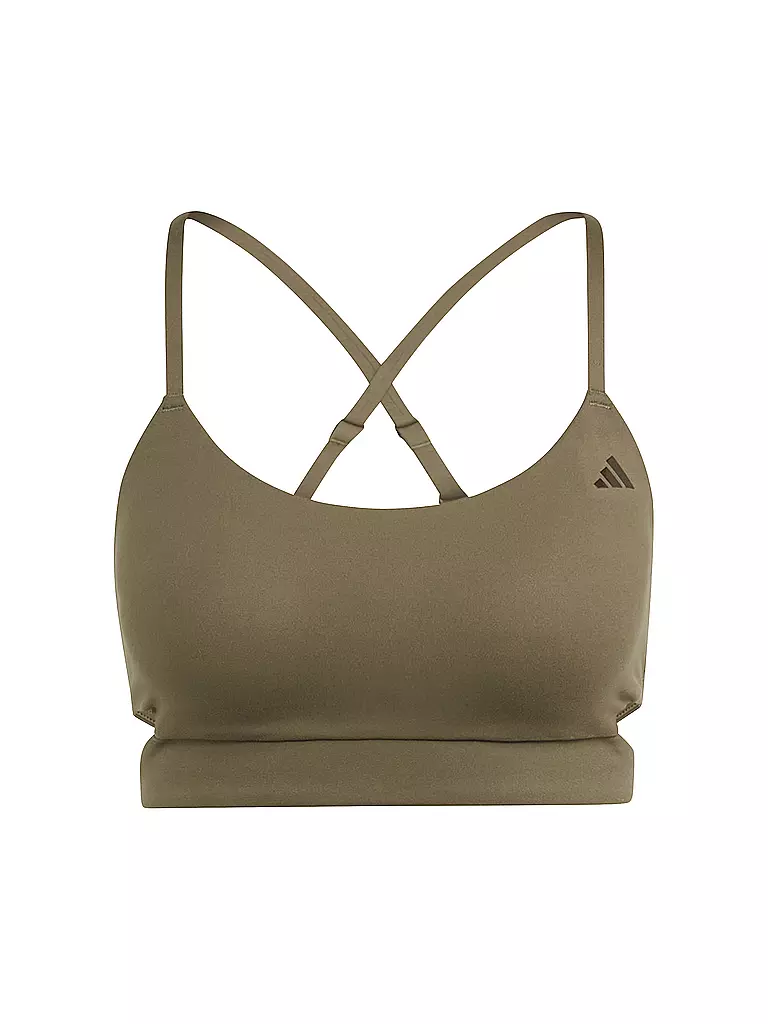 ADIDAS | Damen Sport-BH Yoga Studio Longline Low Support | dunkelgrün