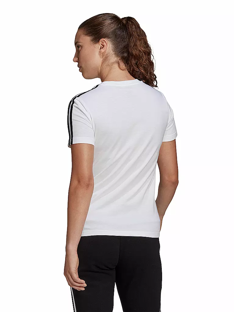 ADIDAS | Damen T-Shirt 3-Streifen | weiß