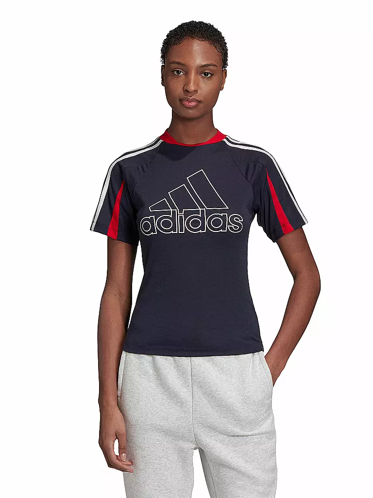 ADIDAS | Damen T-Shirt Aeroready Logo | blau