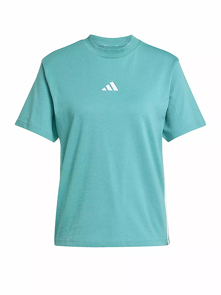 ADIDAS | Damen T-Shirt Essentials 3-Streifen | petrol