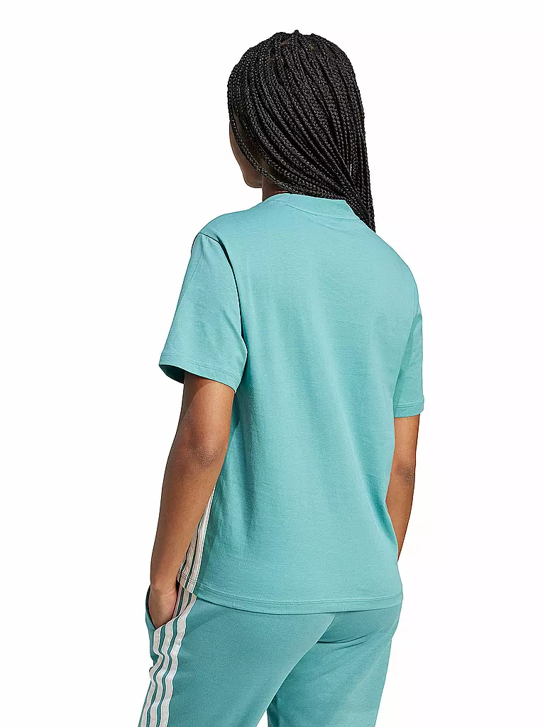 ADIDAS | Damen T-Shirt Essentials 3-Streifen | petrol