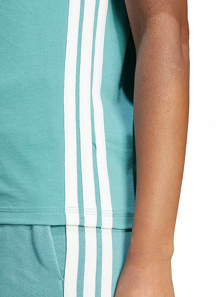 ADIDAS | Damen T-Shirt Essentials 3-Streifen | petrol