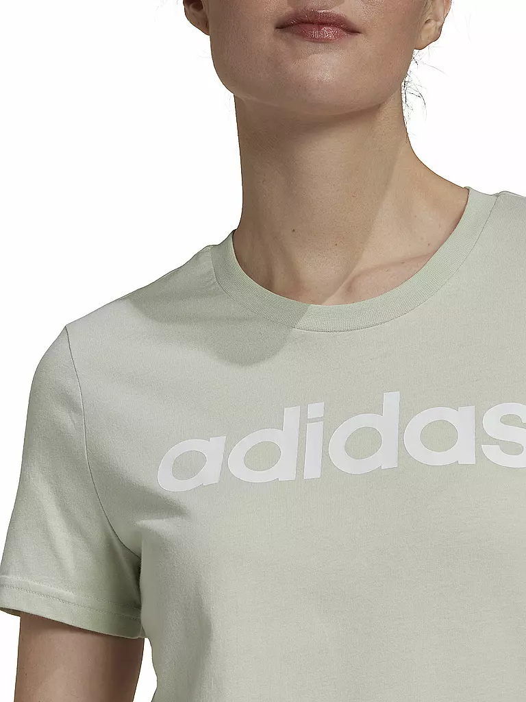 ADIDAS | Damen T-Shirt Loungewear Essentials Slim Logo | mint