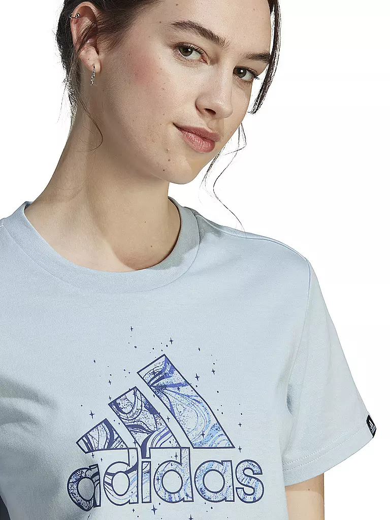 ADIDAS | Damen T-Shirt Mystic Nature Graphic | hellblau