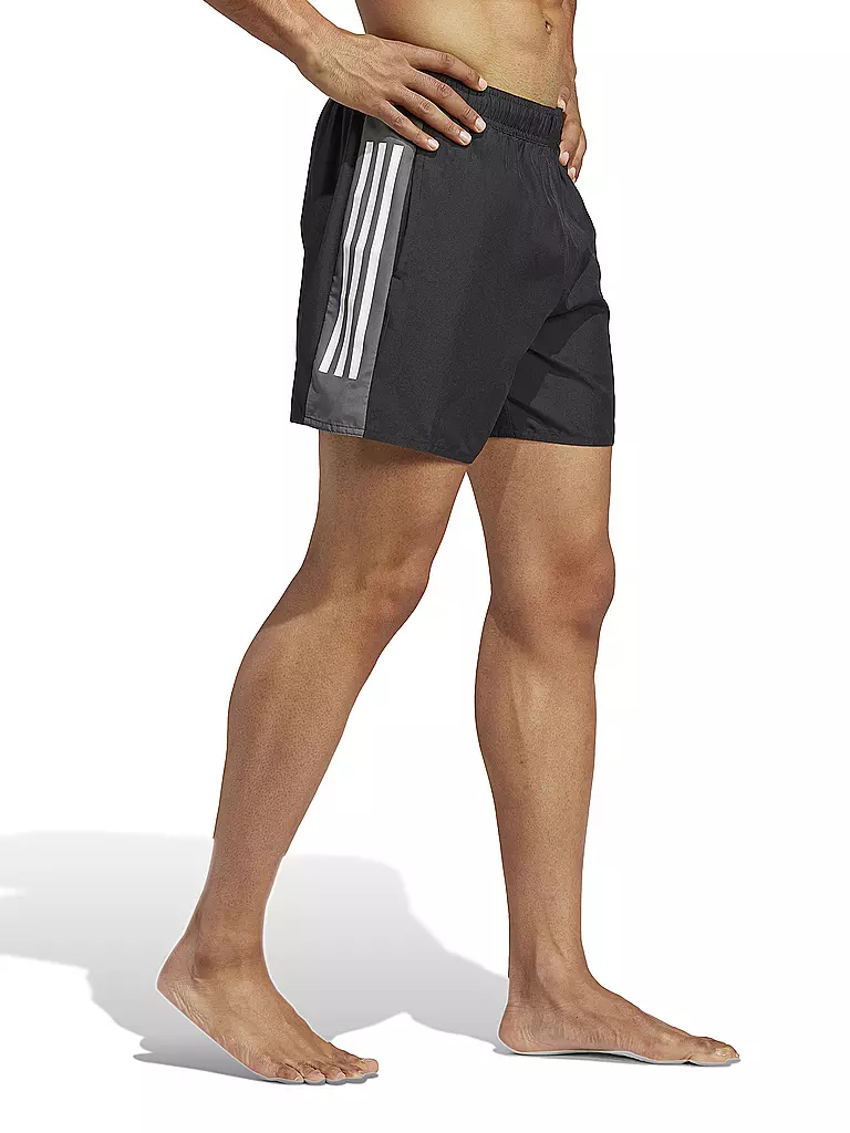 ADIDAS | Herren Badeshort Short Length Colorblock 3-Streifen | schwarz